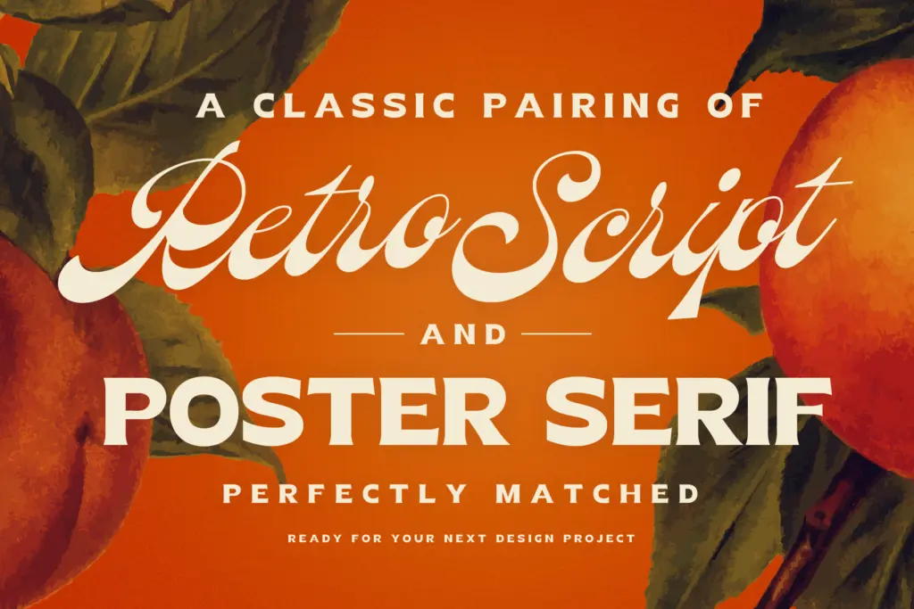 Peach Sangria Font Duo specimen — Use cases