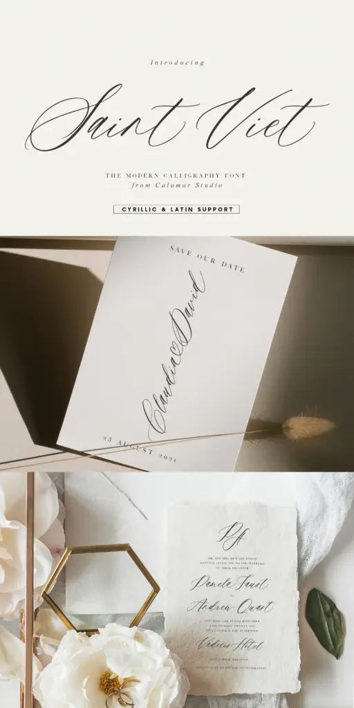Saint Viet specimen — Design style