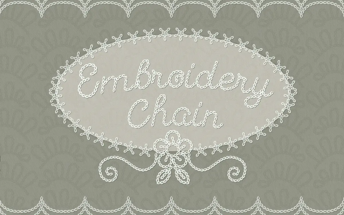 Embroidery Cursive Chainstitch: a chunky faux-stitch script for craft and packaging
