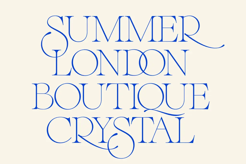 The Regals specimen — Design style