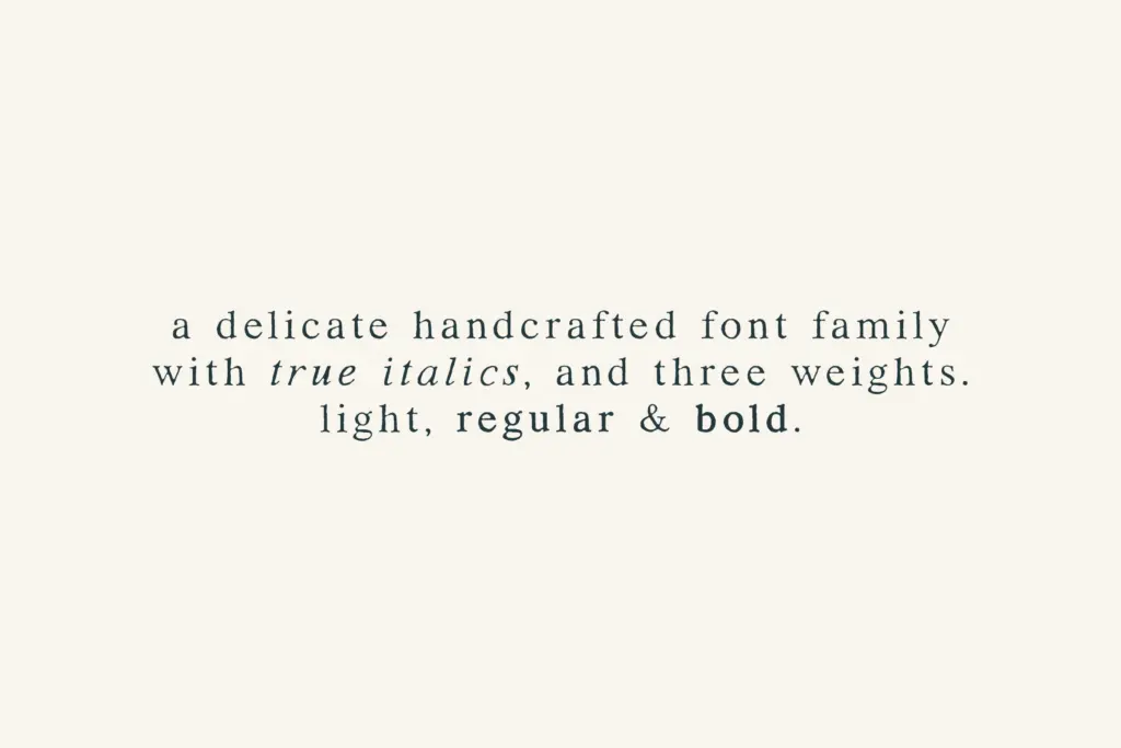 Seraphine specimen — Character set and features