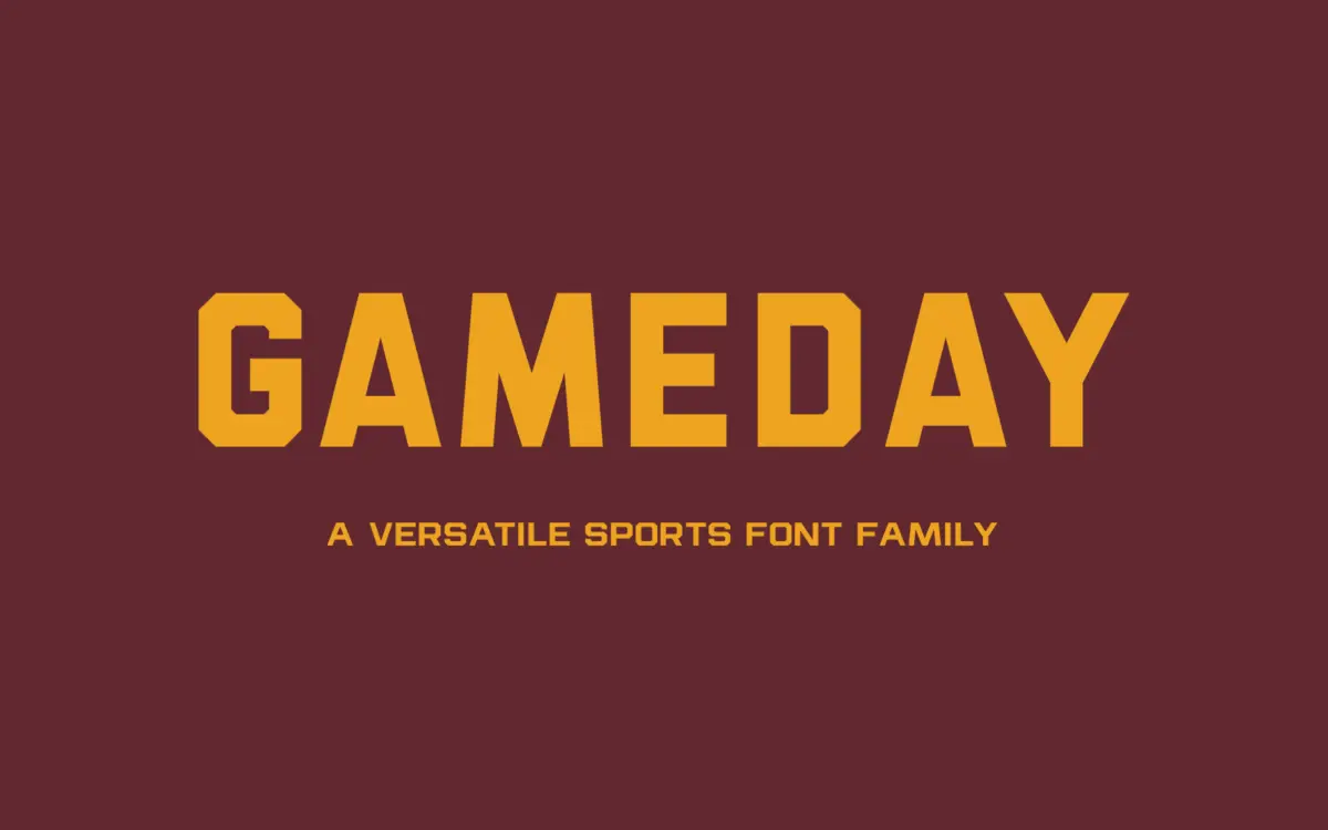 Gameday: a collegiate-style sans built for sports branding work