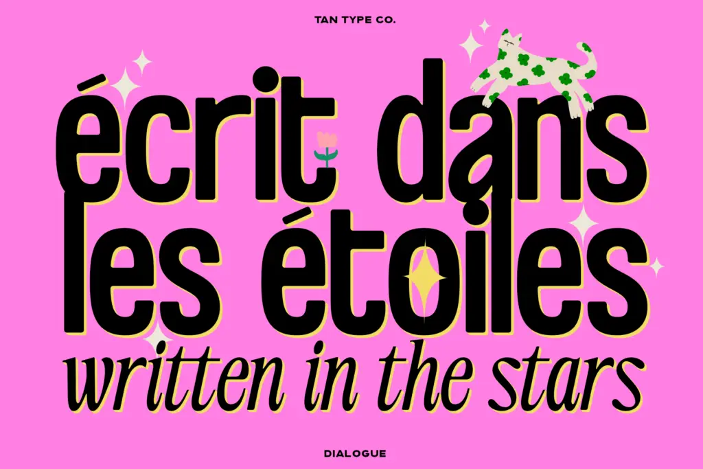 TAN - Dialogue specimen — Character set and features