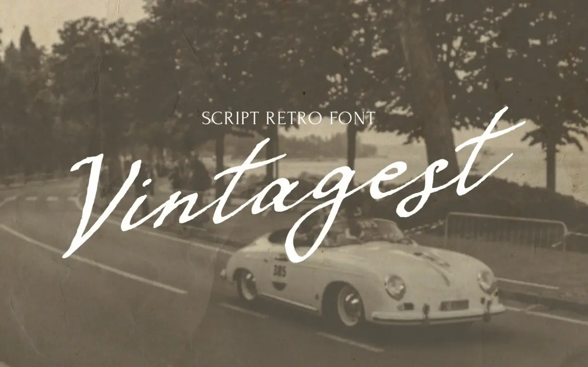 VINTAGEST: a flat-pen retro script for signatures and short lines