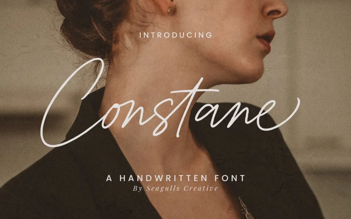 Constane: a casual handwritten script for invitations and soft branding