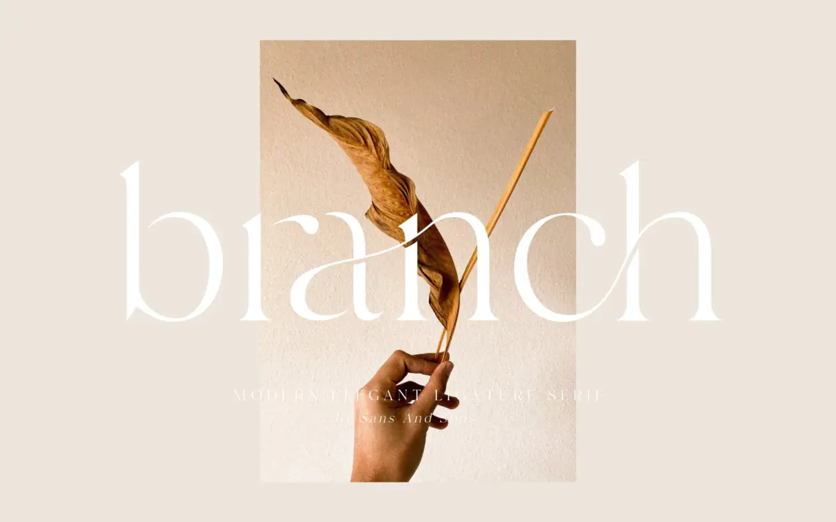 Branch: a ligature serif for wedding suites and quiet branding work