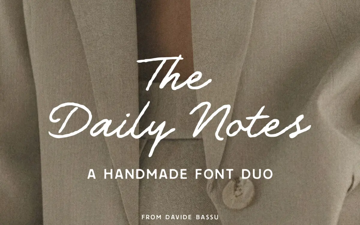 The Daily Notes: a handwritten script and sans duo for soft branding