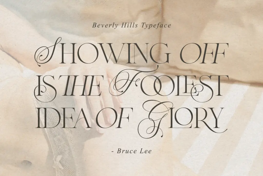 Beverly Hills specimen — Character set and features