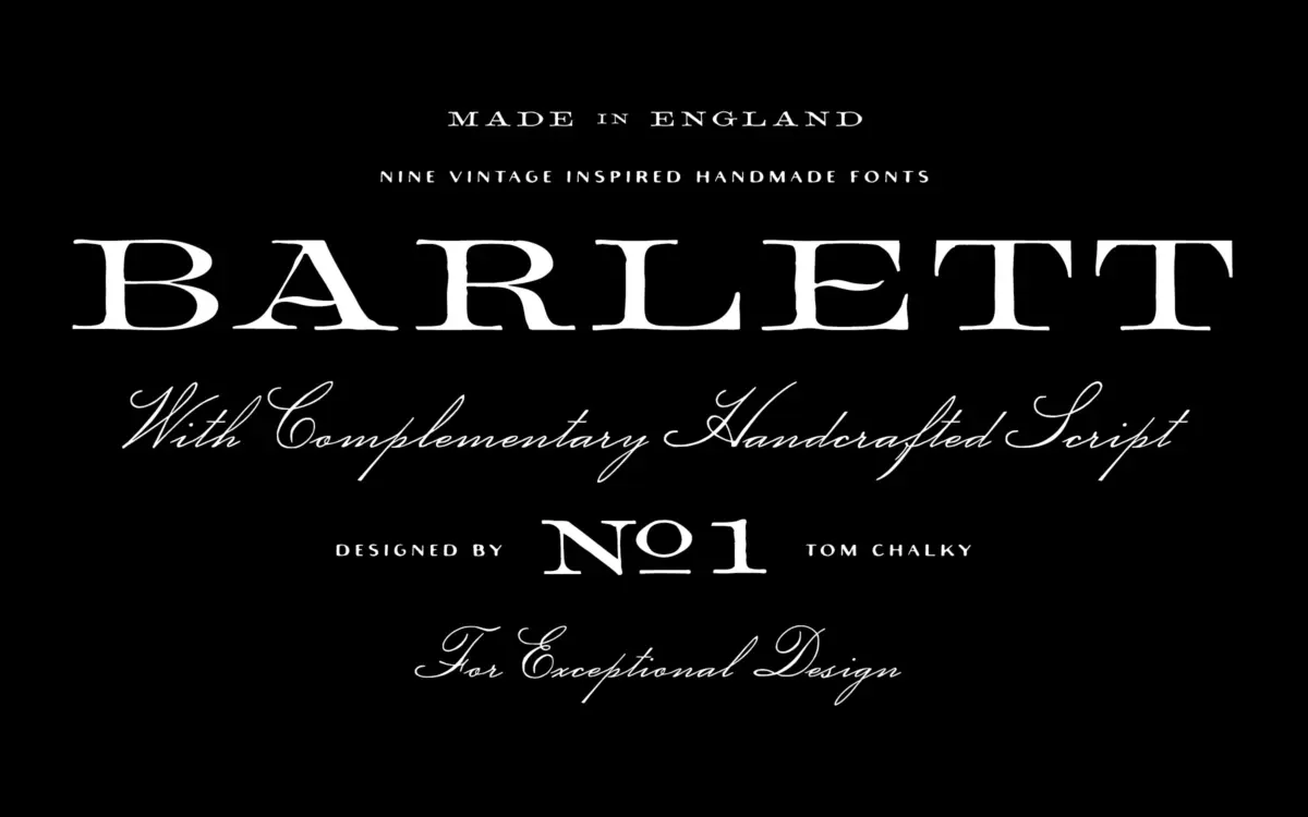 Barlett No.1: a vintage serif and script duo for whisky labels and heritage branding