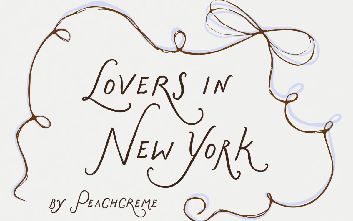Lovers in New York: a hand-drawn script for invitations and soft branding