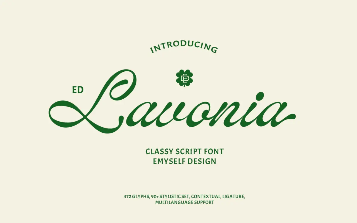 ED Lavonia: A Classic-Leaning Script for Invitations and Branding Work