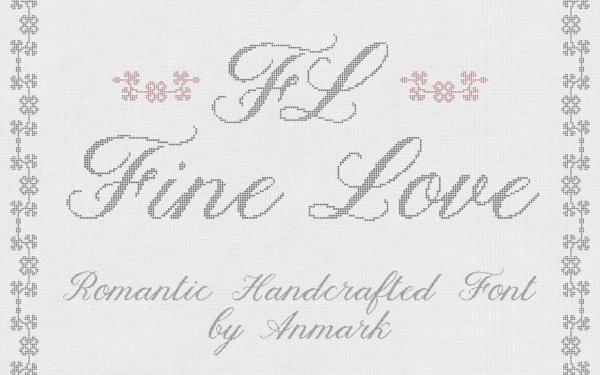 Fine Love: a stitched-texture script for keepsake and bridal work