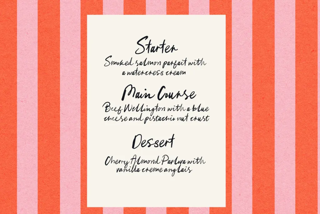 Cocktails and Company Script specimen — Design style