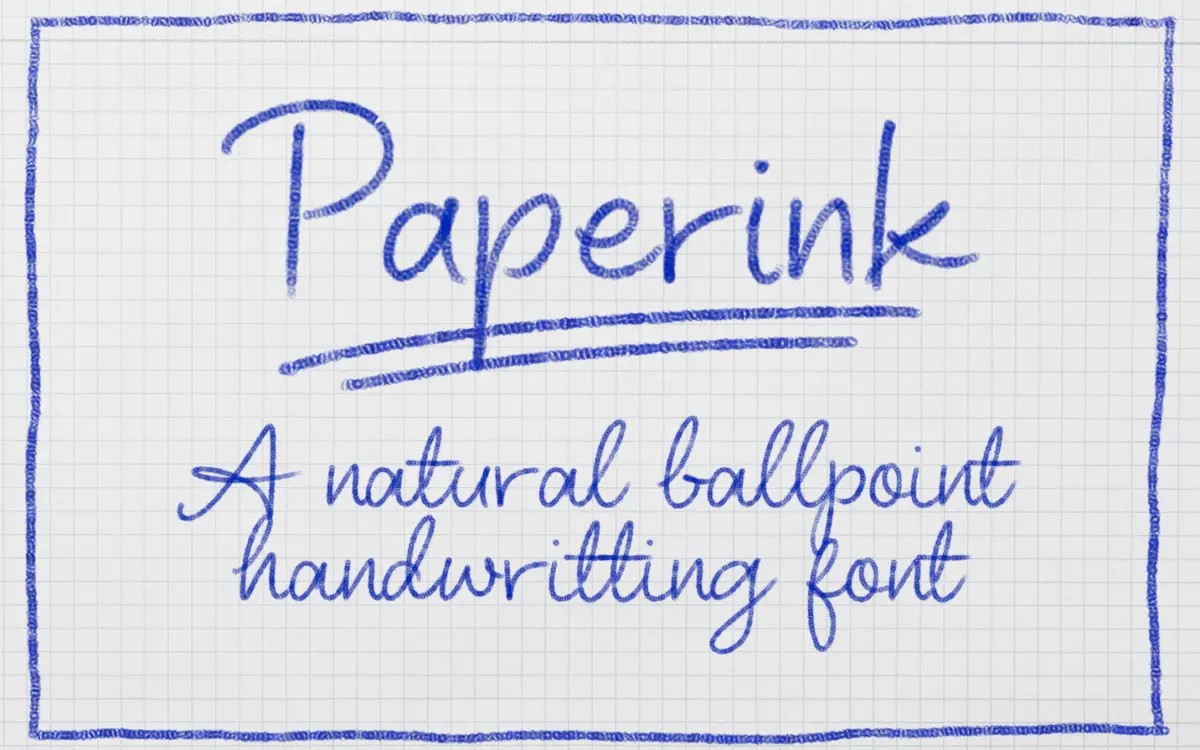 Paperink: a color SVG handwriting font for apps that actually support it