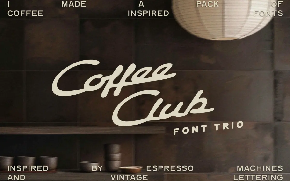 Carajillo Font Collection: a nameplate script bundled with a workhorse sans