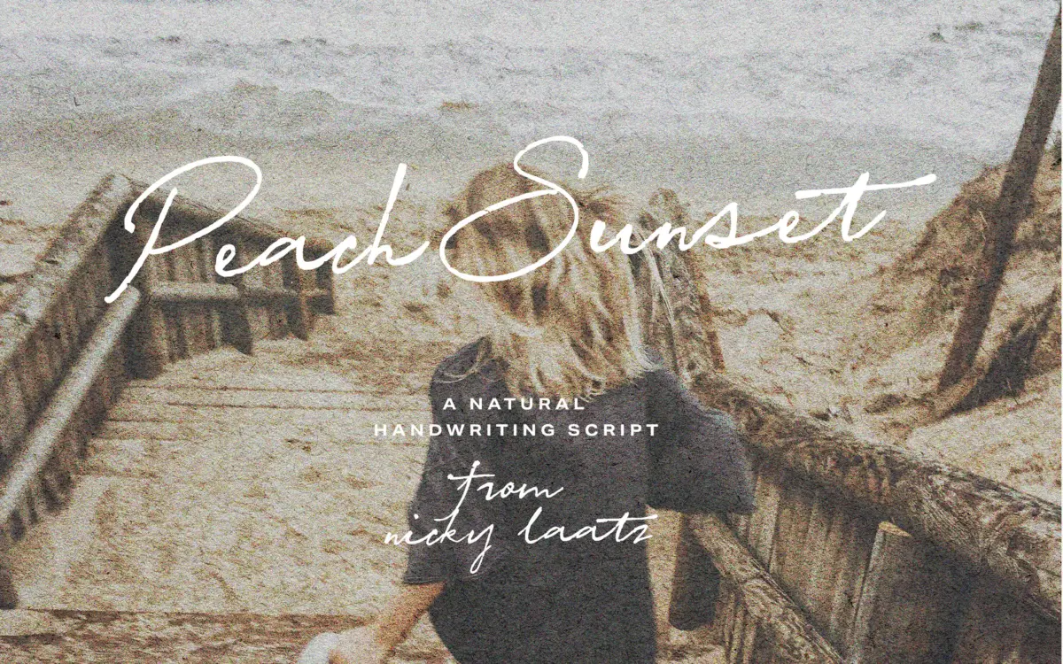 Peach Sunset Script: casual handwriting script for cards and branding