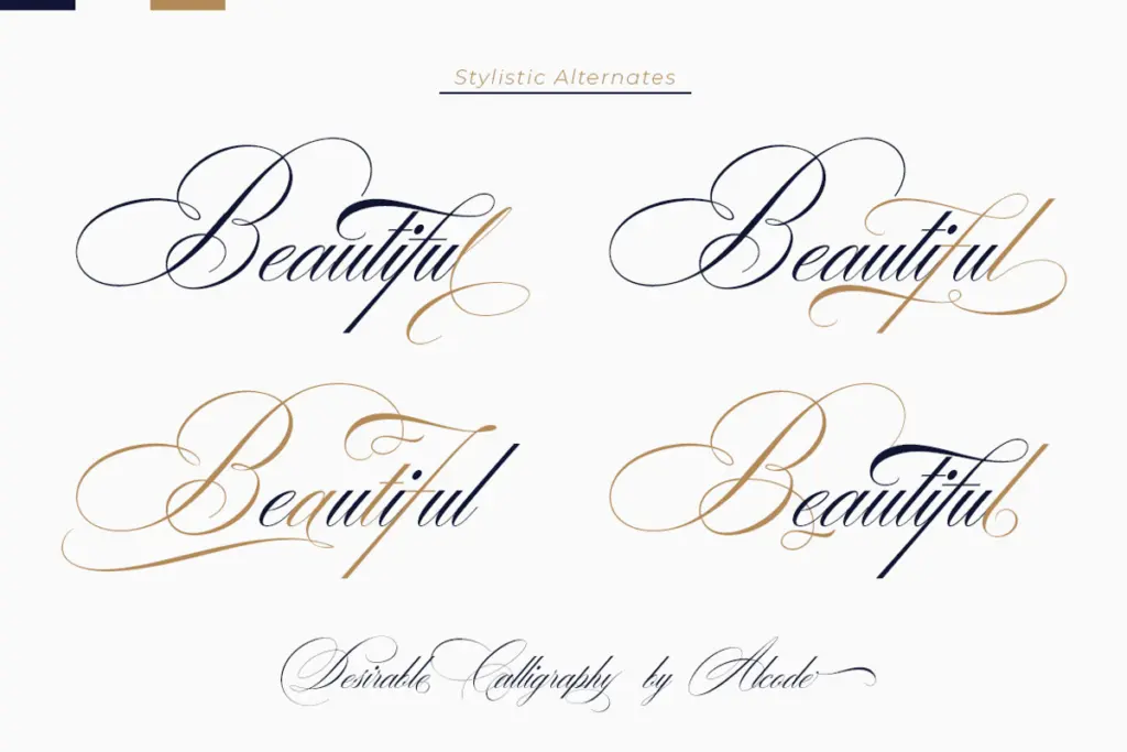 Desirable Calligraphy specimen — Character set and features