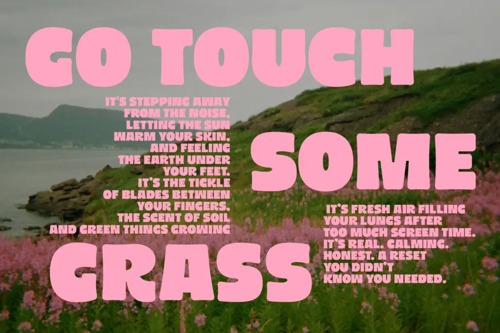 Gimme Extra Bold Sans Serif specimen — Character set and features