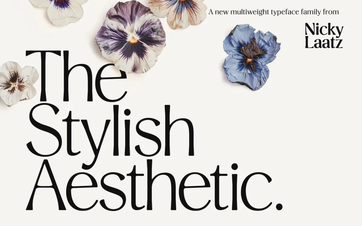 Stylish Aesthetic Typeface: a nine-weight sans for editorial and branding work