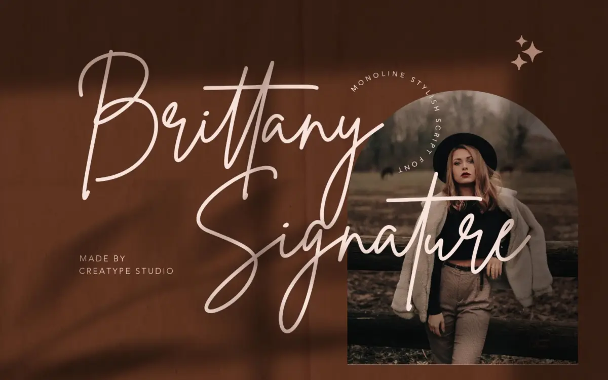 Brittany Signature Script: a signature-style script for branding and invitations