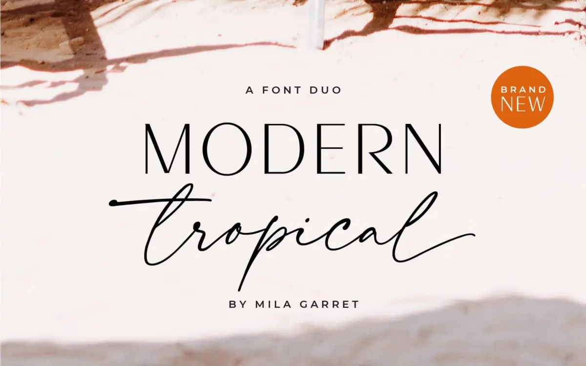 Modern Tropical Font Duo: a starter sans-and-script pairing for branding basics
