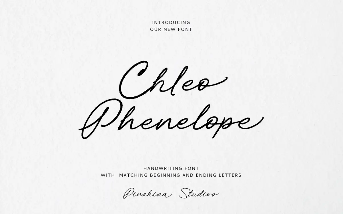 Chleo Phenelope Handwriting: a casual script for personal, handwritten-feel projects