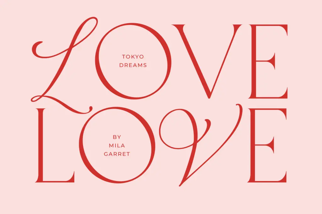 Tokyo Dreams specimen — Design style