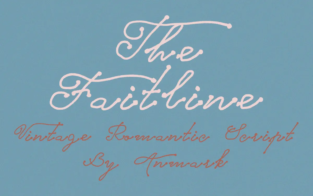 The Faitline Romantic Script: a soft handwritten script for wedding stationery