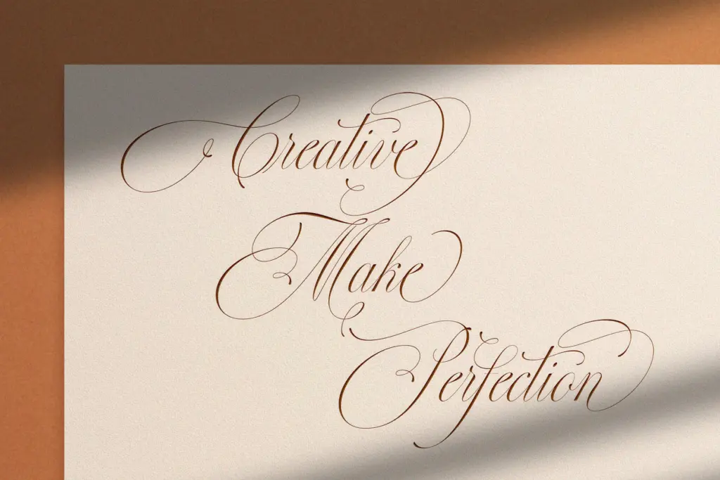 Perfections specimen — Character set and features