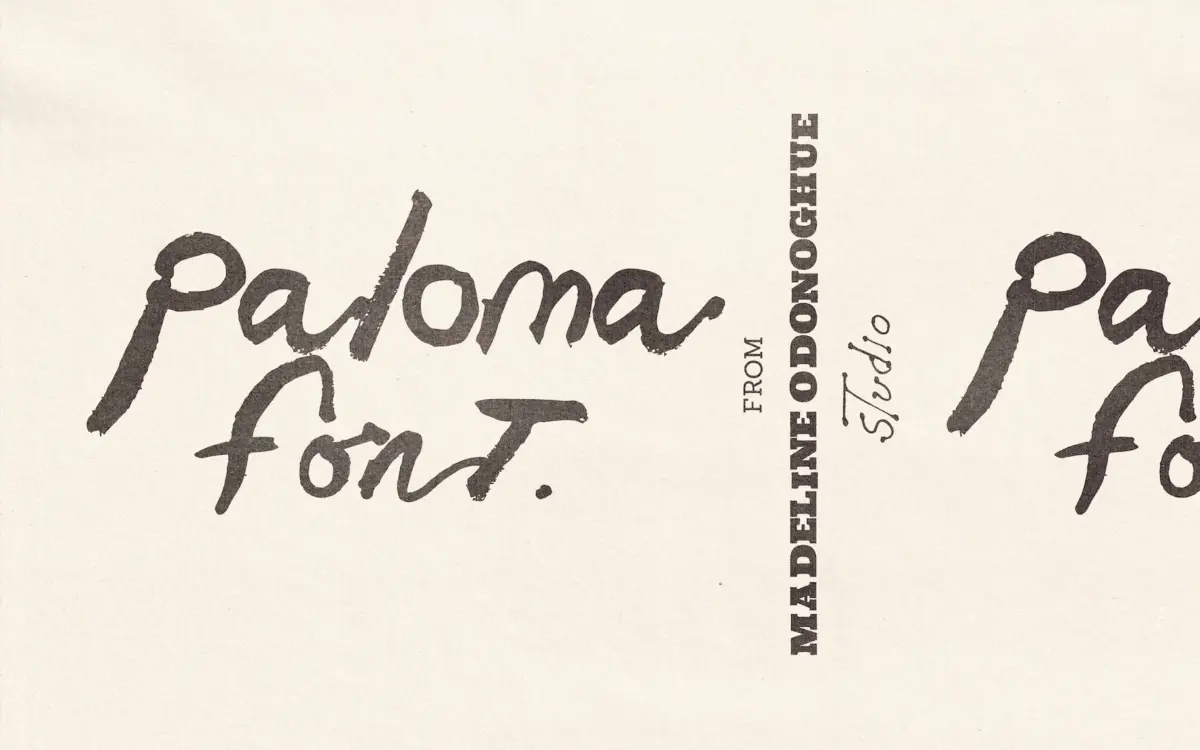 Paloma: a brush-painted hand font for artist-led branding