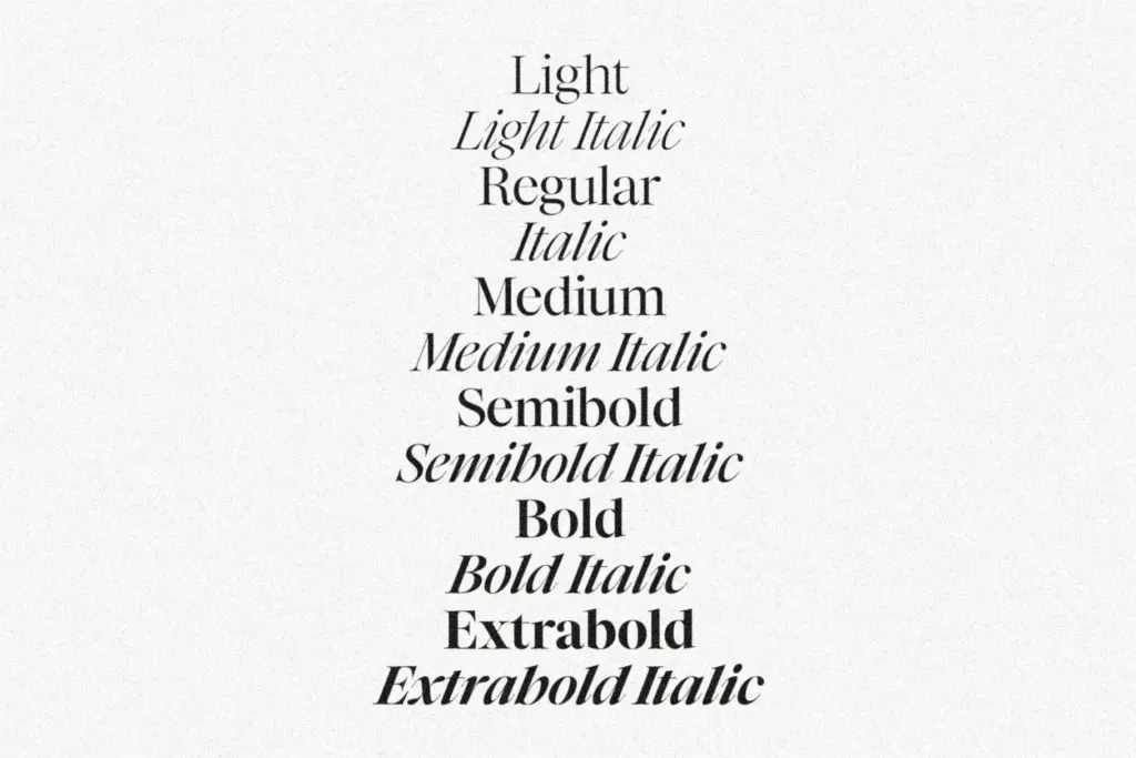 Ethic Serif specimen — Design style