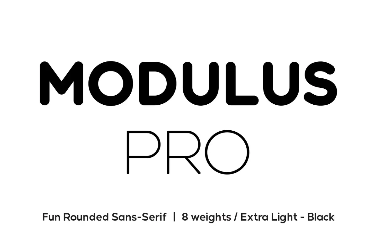 Modulus Pro: a rounded sans built for logotype and display work