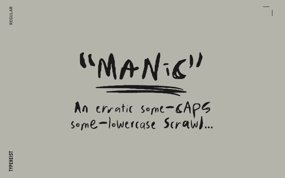 MANIC: a deliberately messy handwriting font for chaotic branding