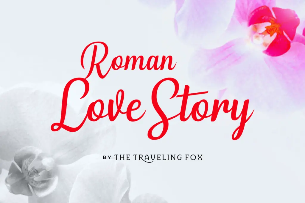 Roman Love Story specimen — Design style