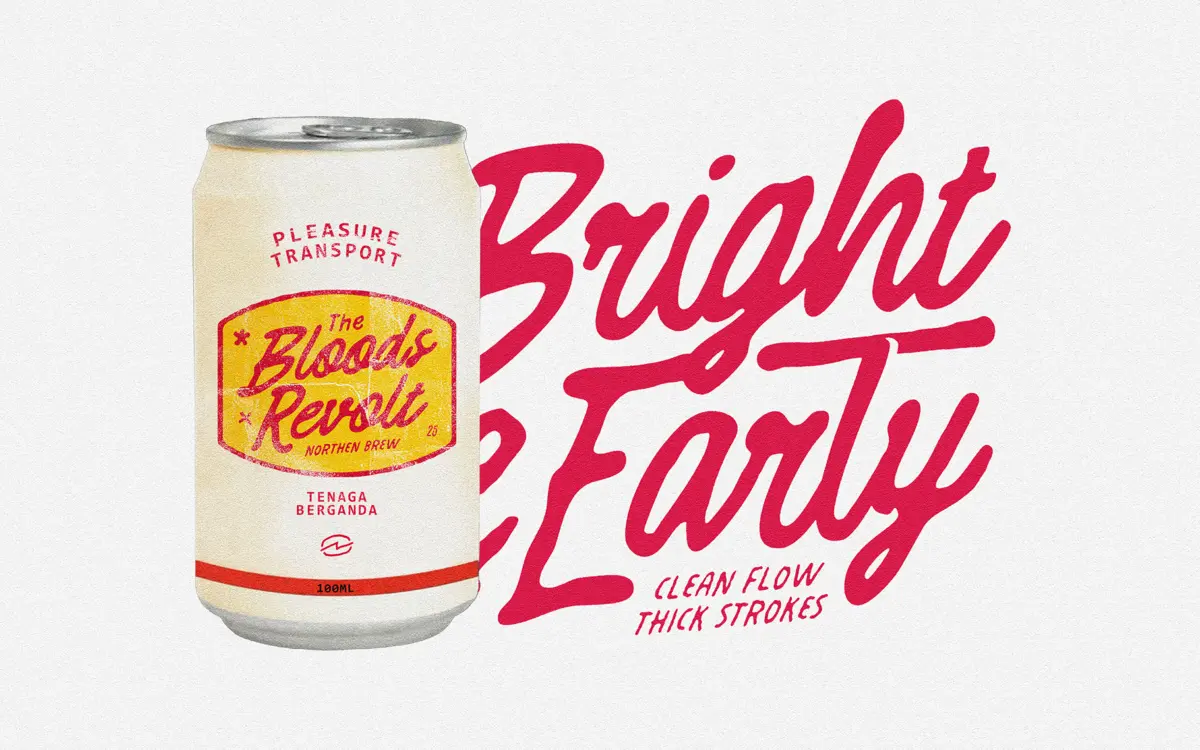 Dreamies Retro Script: a bold hand-lettered script for vintage-leaning branding