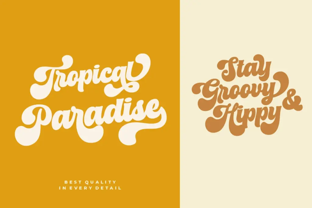 Chunky Retro Font specimen — Character set and features