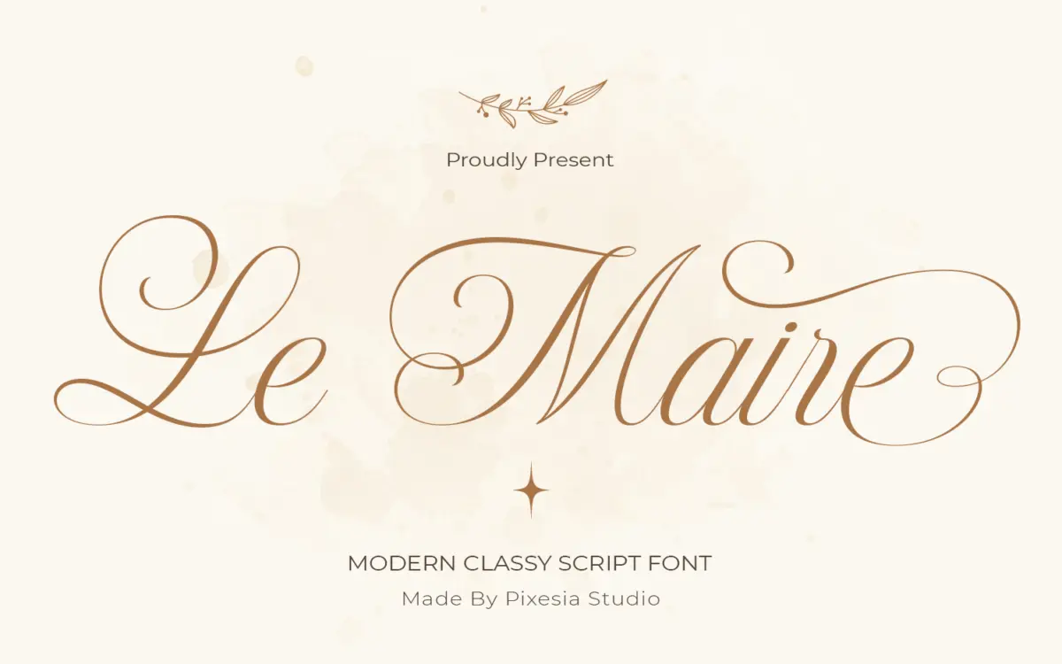 Le Maire: A Thin-Stroke Cursive Script for Quiet Branding Work