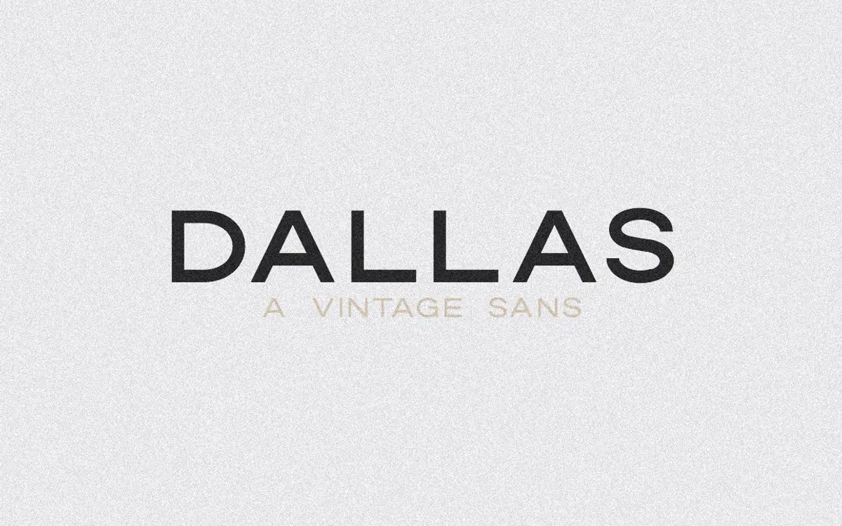 Dallas: an all-caps vintage sans built for layered logo work