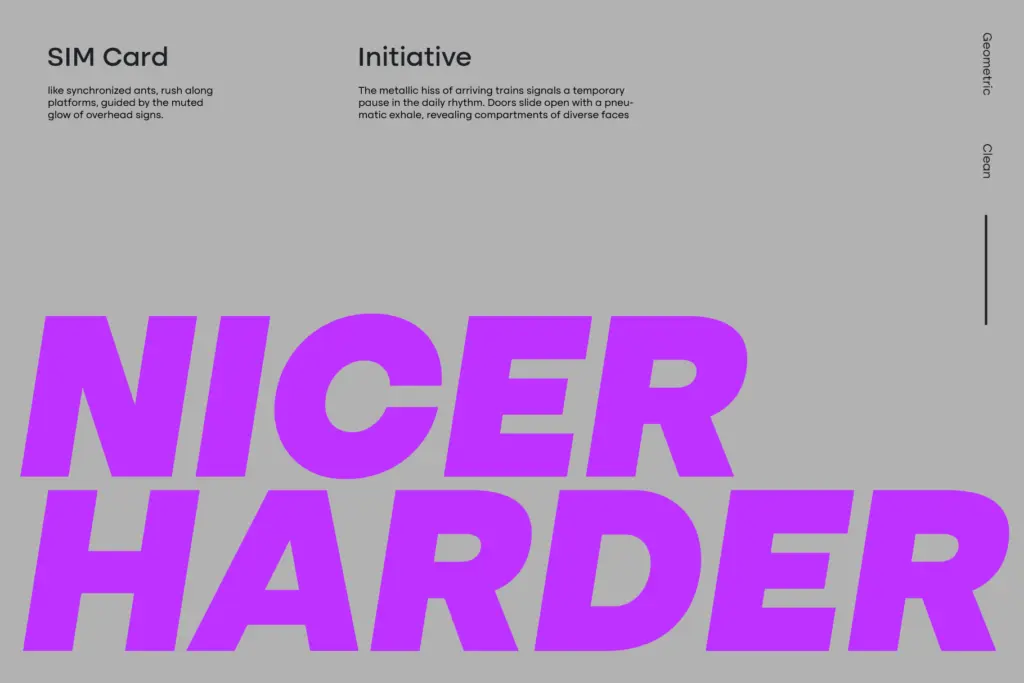 Altone specimen — Character set and features