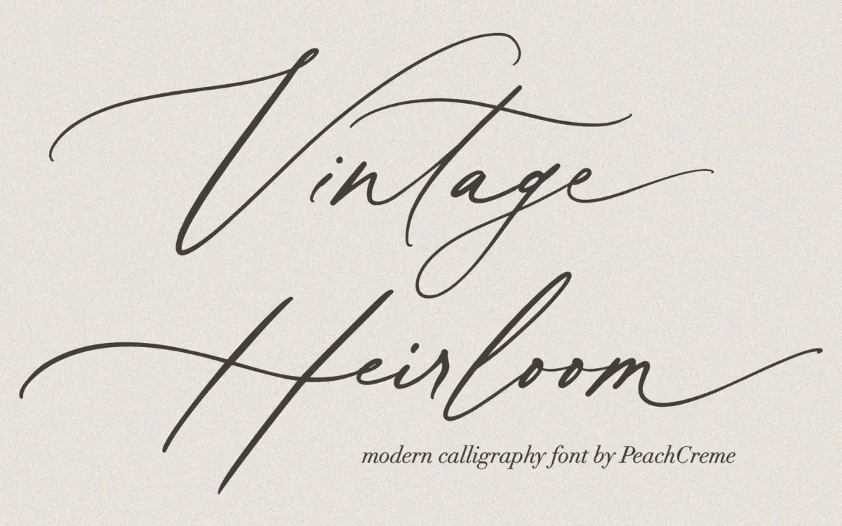 Vintage Heirloom: A Fine-Point Calligraphy Script for Wedding Stationery