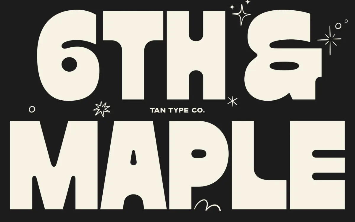 TAN - Maple: a heavyweight display face for loud headlines and posters