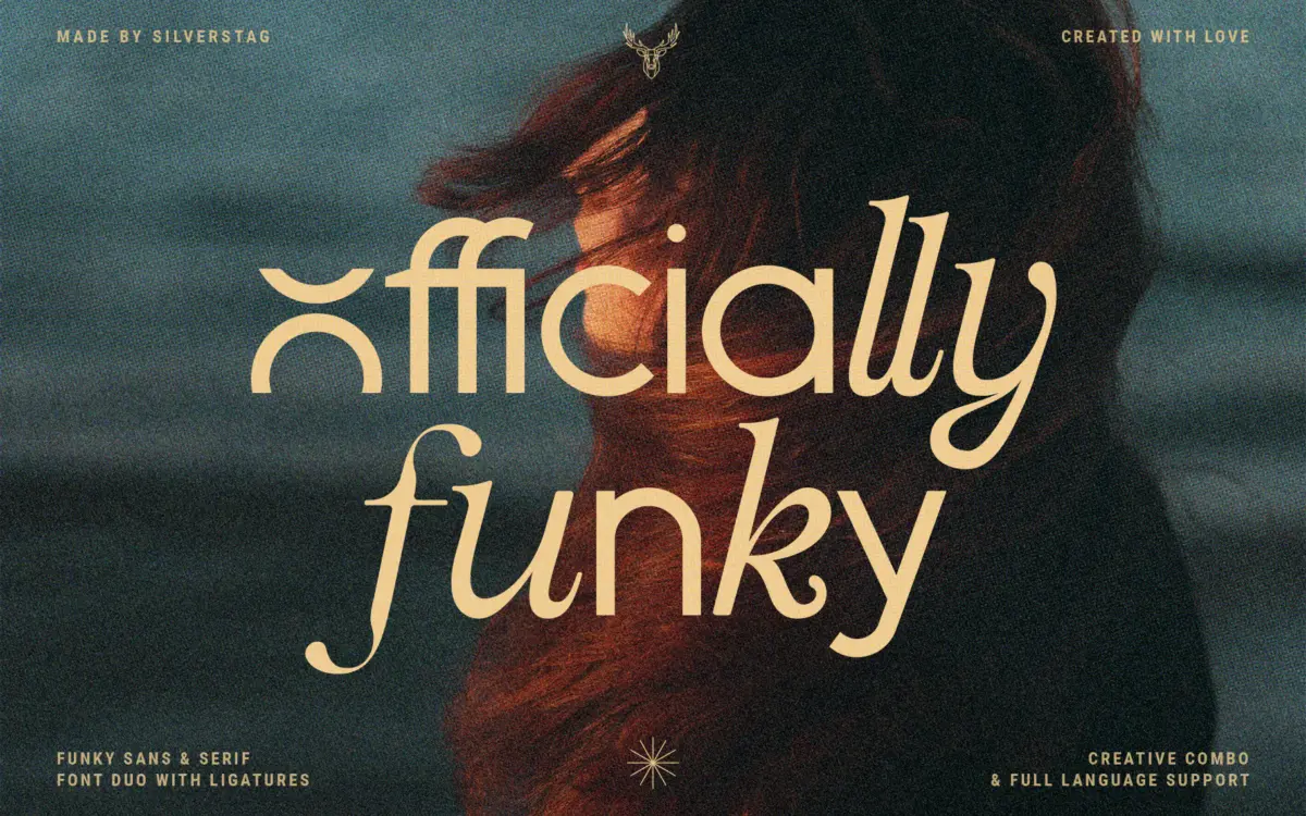 Officially Funky: a sans-plus-alternates duo for quick, quirky branding jobs