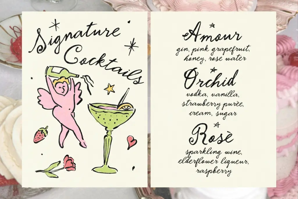Pop Hearts Studio specimen — Character set and features