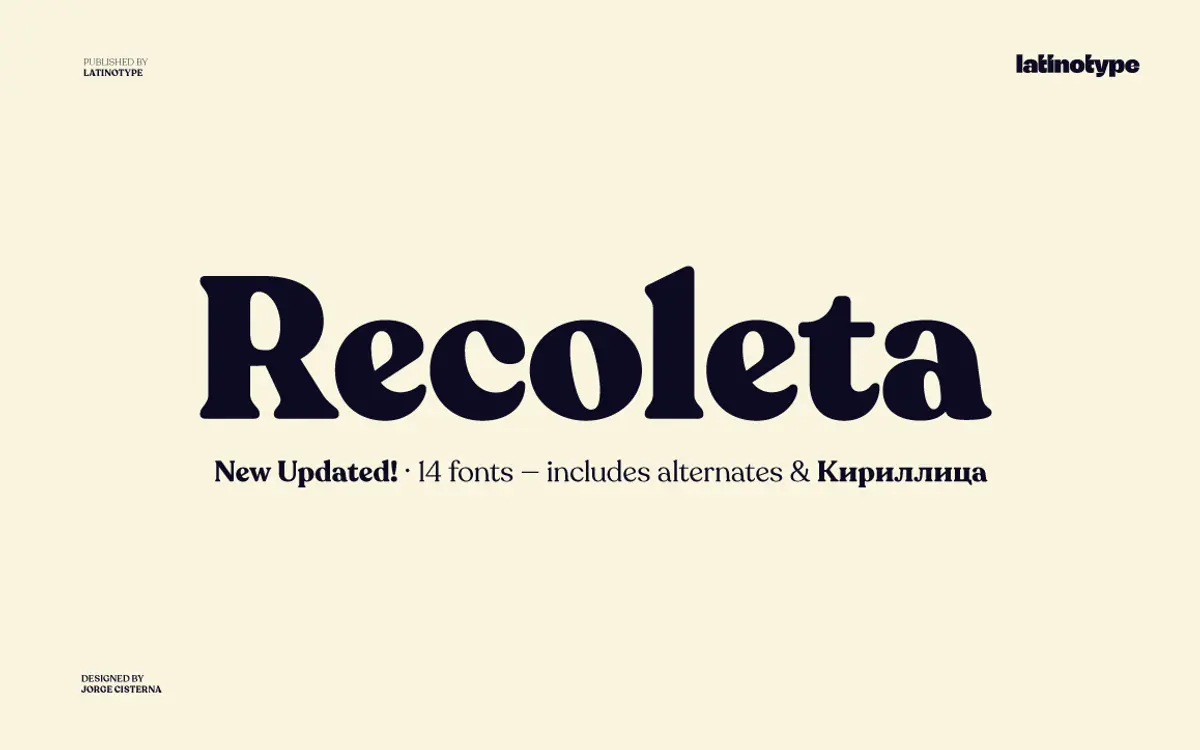 Recoleta: a soft-serif workhorse for branding and headlines