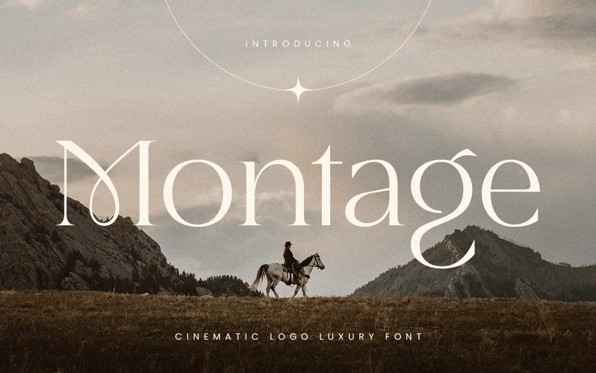 Montage: a cinematic serif for luxury logos and title cards
