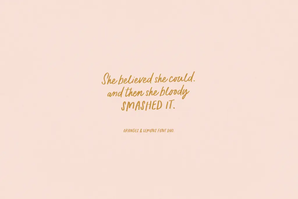 Oranges & Lemons Font Duo specimen — Character set and features