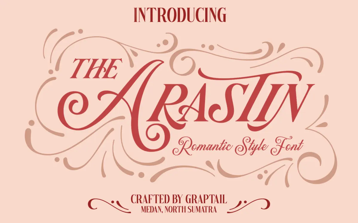 Arastin: a flowing display script for headlines and branding work
