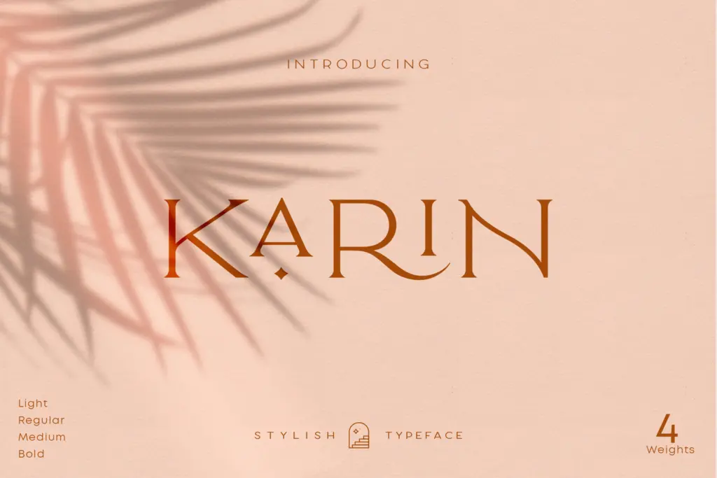 Elegant Karin specimen — Character set and features