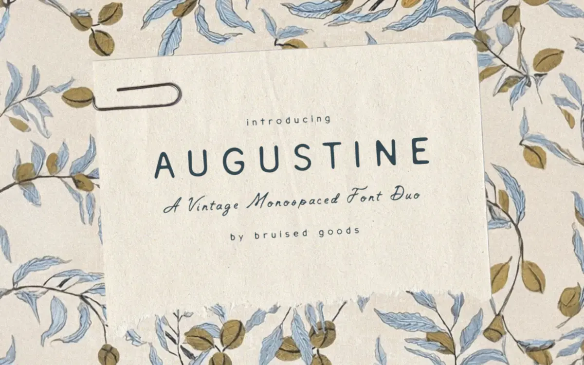 Augustine: a rustic monospaced script for weathered, hand-lettered branding