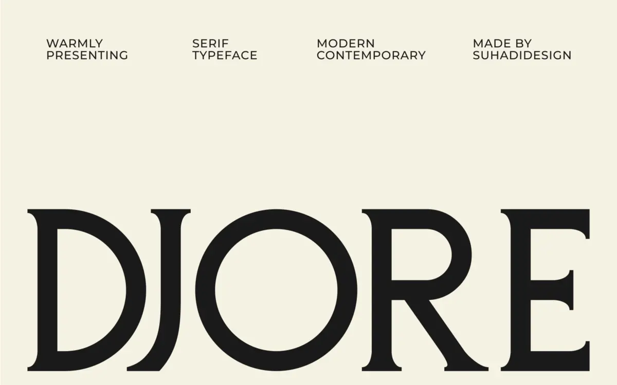 Djore: a minimal high-contrast serif for editorial and branding work
